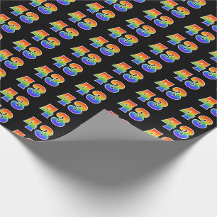 Händelsenummer för roligt Rainbow Spectrum Mönster Presentpapper