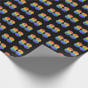 Händelsenummer för roligt Rainbow Spectrum Mönster Presentpapper