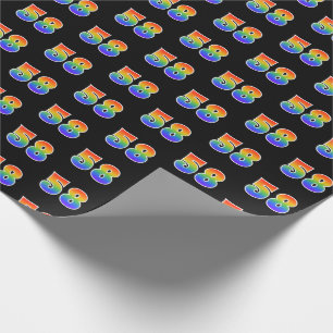 Händelsenummer för roligt Rainbow Spectrum Mönster Presentpapper