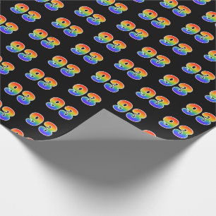 Händelsenummer för roligt Rainbow Spectrum Mönster Presentpapper