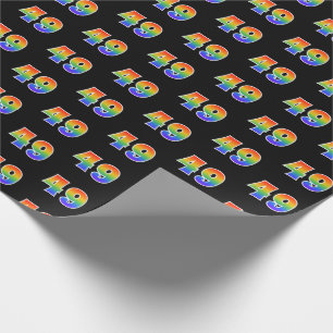 Händelsenummer för roligt Rainbow Spectrum Mönster Presentpapper