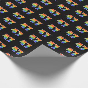Händelsenummer för roligt Rainbow Spectrum Mönster Presentpapper
