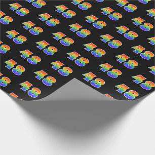 Händelsenummer för roligt Rainbow Spectrum Mönster Presentpapper