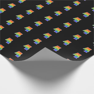 Händelsenummer för roligt Rainbow Spectrum Mönster Presentpapper