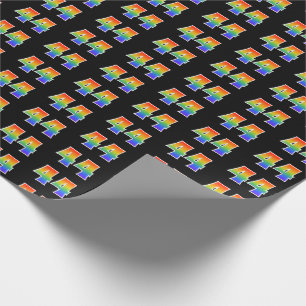 Händelsenummer för roligt Rainbow Spectrum Mönster Presentpapper