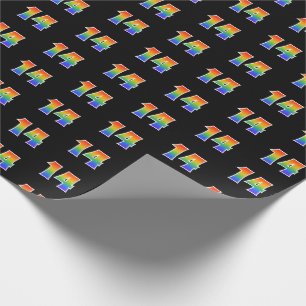 Händelsenummer för roligt Rainbow Spectrum Mönster Presentpapper