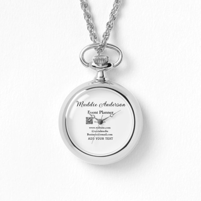 Händelseplanerare lägg till namn Q R-kodinformatio Armbandsur (Framsida)