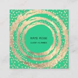 Händelseplanerare Music Media Mode BloggerMint Gre Fyrkantigt Visitkort