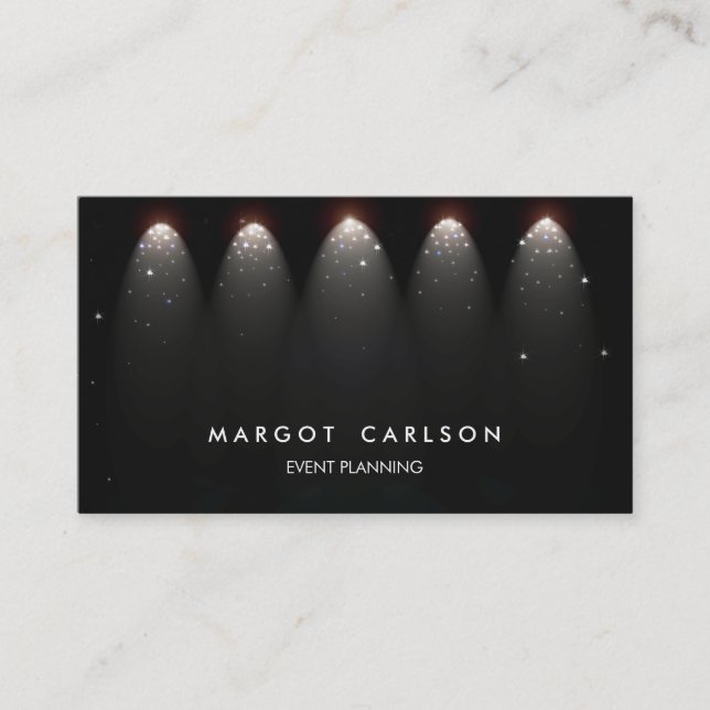 Händelseplanerare och underhållningsstjärnor och L Visitkort (Framsida)