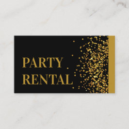 Händelseplanerare, Party, uthyrningsflik Guld Glit Visitkort