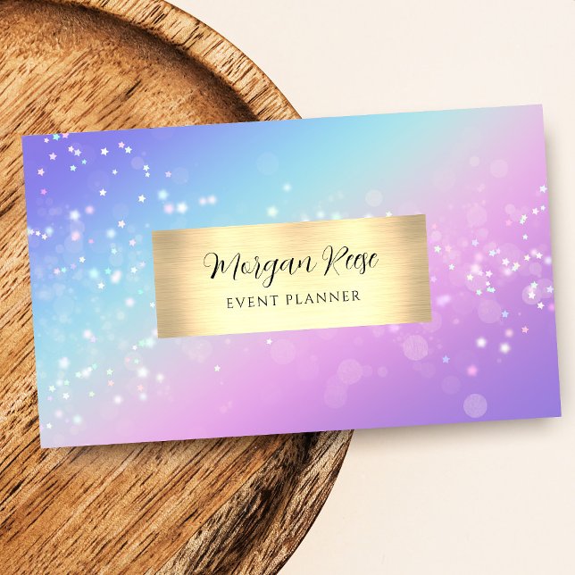 Händelseplanering, Bokeh Star, QR-kod, Visitkort (Skapare uppladdad)