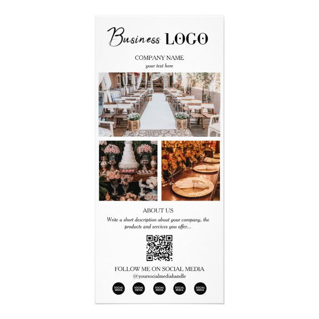 Händelseplanering - Business 3 Photos Social Media Reklamkort (Framsidan)