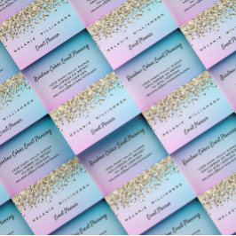 Händelseplanering för Rainbow Färg och Glitter Visitkort