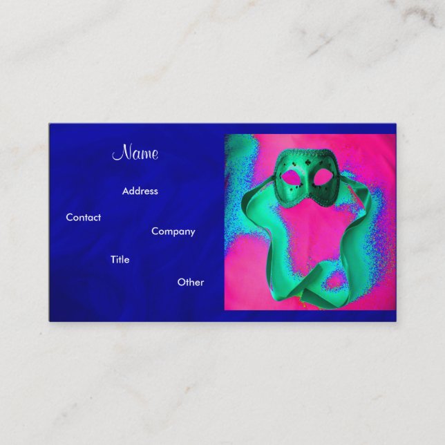 Händelseplanering - Masqueraad I Visitkort (Framsida)