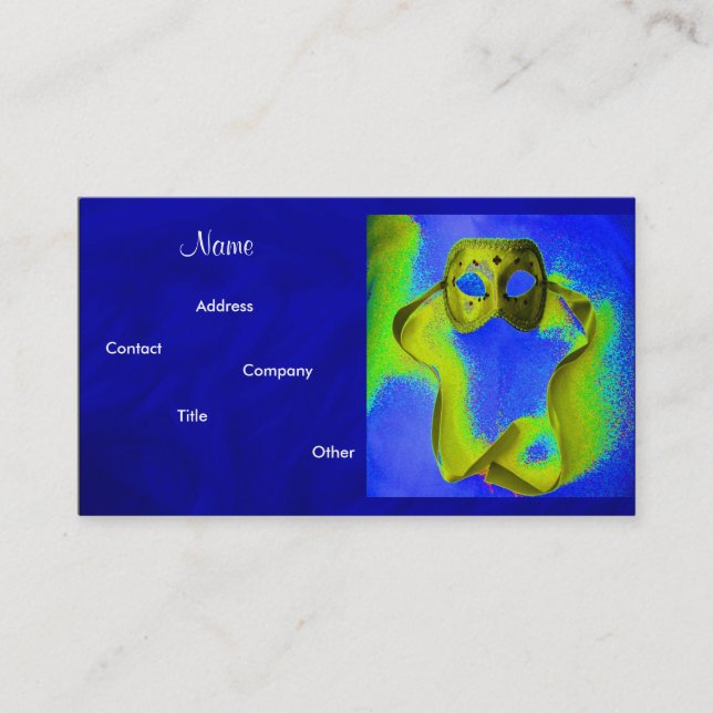 Händelseplanering - Masquering Visitkort (Framsida)