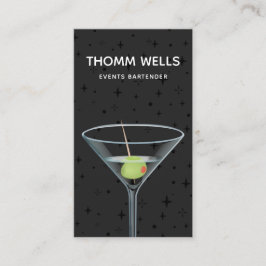 Händelser Bartender Festive Affärskort Visitkort