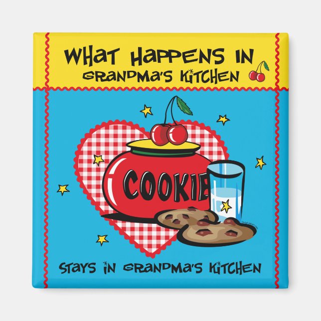 Händelser i farmors kök magnet (Framsidan)