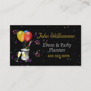 Händelser Party Planner Firande Vin Visitkort