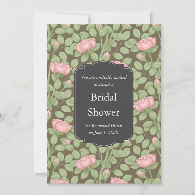 Händelserbjudande till evenemanget Ro Garden Brown Inbjudningar (Framsida)