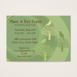 Händelserbjudandekort för "Gå grön" Visitkort