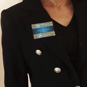 Händelseregistrering av den judiska Vintagen Guld  Namnbricka