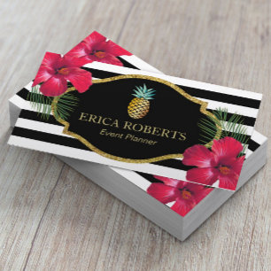 Händelseskylaren Hawaiian Pineapple Modern Rand Visitkort
