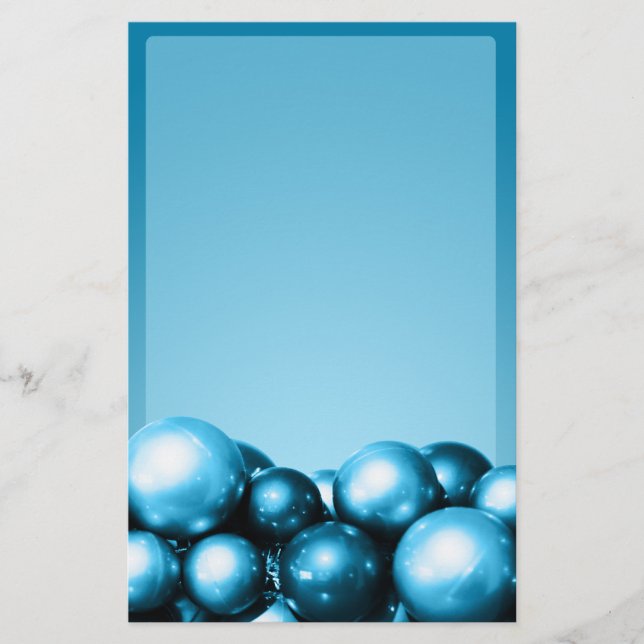 Händelsetablering för Cerulean Blue Ornaments Helg Brevpapper (Framsida)