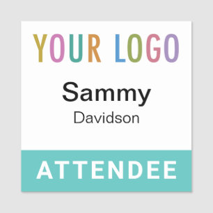 Händelsetalet Turcos Blue Attendee Badge Namn bric Namnbricka