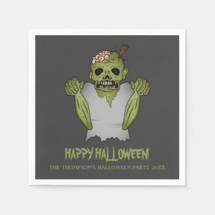 Händelsetext för Scary Zombie Personalizable Hallo Pappersservett