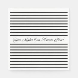 Händelsetypgrafi för svart och vitt Rand Pappersservett