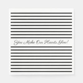 Händelsetypgrafi för svart och vitt Rand Pappersservett