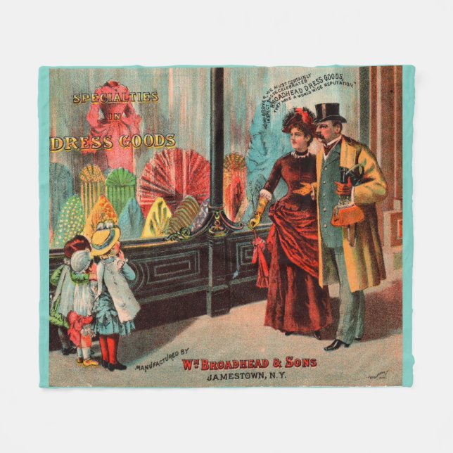 handelskort William Broadhead & Sons klänningstill Fleecefilt (Framsidan (Horisontell))