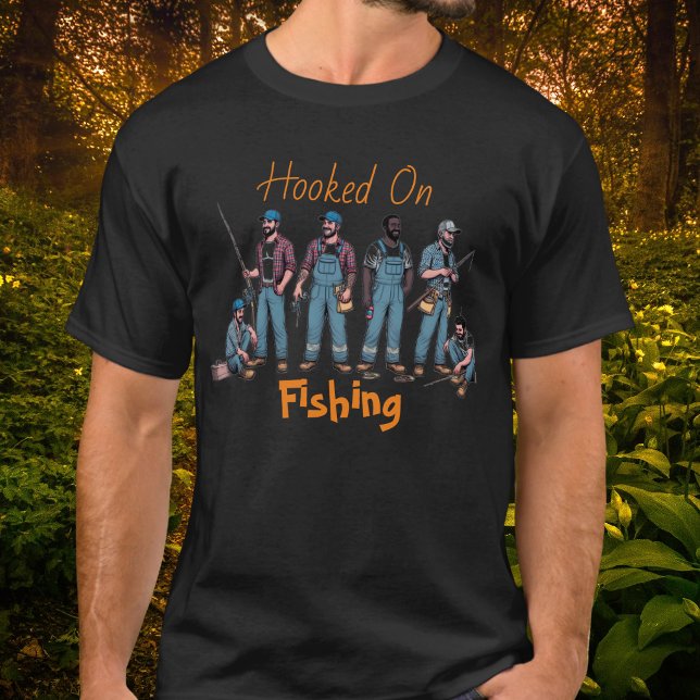 Handelsmän/Hooked On Plumbing/Fiske T Shirt (Cute Plumbers/tradesmen shirt, customize, edit the wording, add your own.)