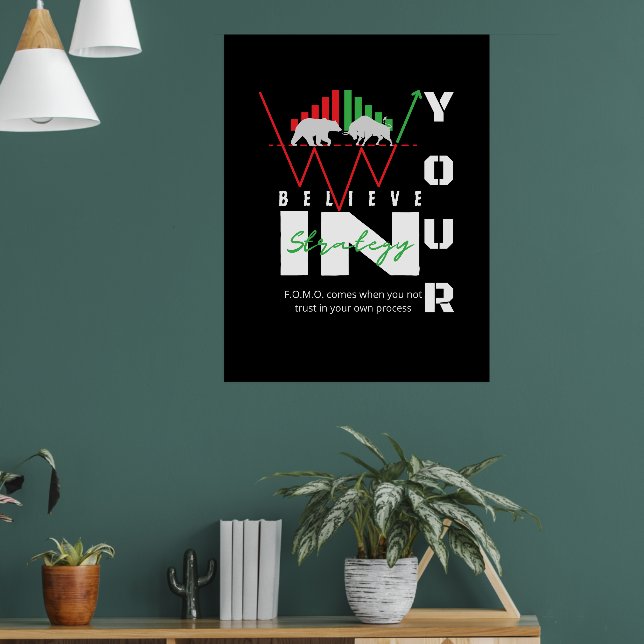 Handelsmotivation | Bullish | Mönster Poster (Vardagsrum 1)