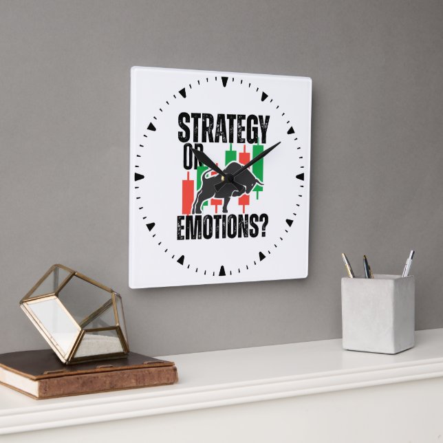 Handelsmotivation | Bullmarknad | Strategi  Fyrkantig Klocka (Kontor)
