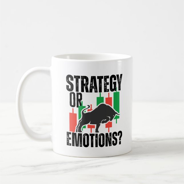 Handelsmotivation | Bullmarknad | Strategi  Kaffemugg (Vänster)