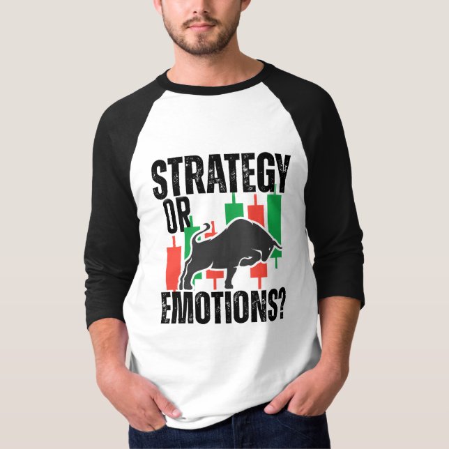 Handelsmotivation | Bullmarknad | Strategi T Shirt (Framsida)