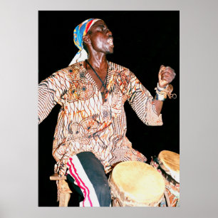 Handelsresande i Banjul, Gambia, västra afrika Poster