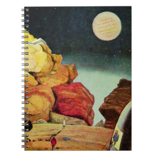 Handelsresandear för planet för vintagescience anteckningsbok med spiral