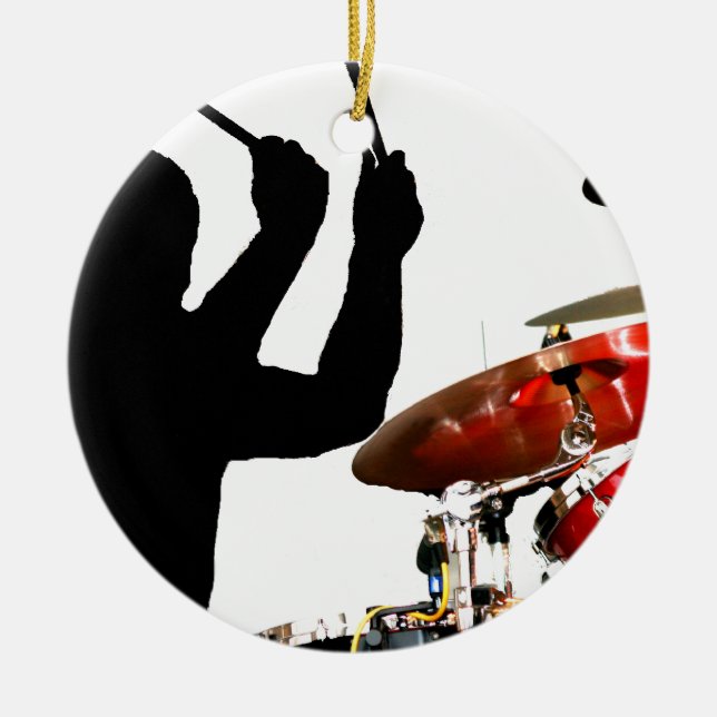 Handelsresandepinnar i luft skuggar verkligt julgransprydnad keramik (Framsidan)