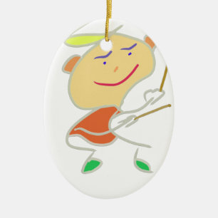 Handelsresandepojke Julgransprydnad Keramik