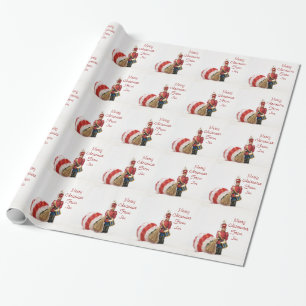 Handelsresandepojke och julboll presentpapper