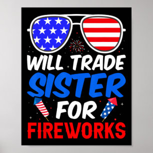 Handelssister för Fireworks 4:e juli feminist 1 Poster