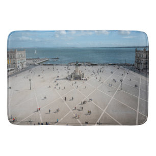 Handelstorget ovanifrån i Lissabon, Portugal Badrumsmatta