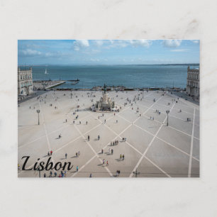 Handelstorget ovanifrån i Lissabon, Portugal Vykort