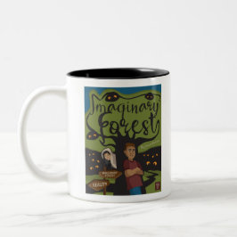 Handelsvaror från bok i den imaginära skogen Två-Tonad mugg