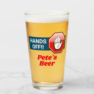 Handen är borta! Personlig Beer Glass Glaskopp