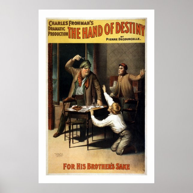 Handen på den Destiny Vintage Theater Poster (Framsidan)