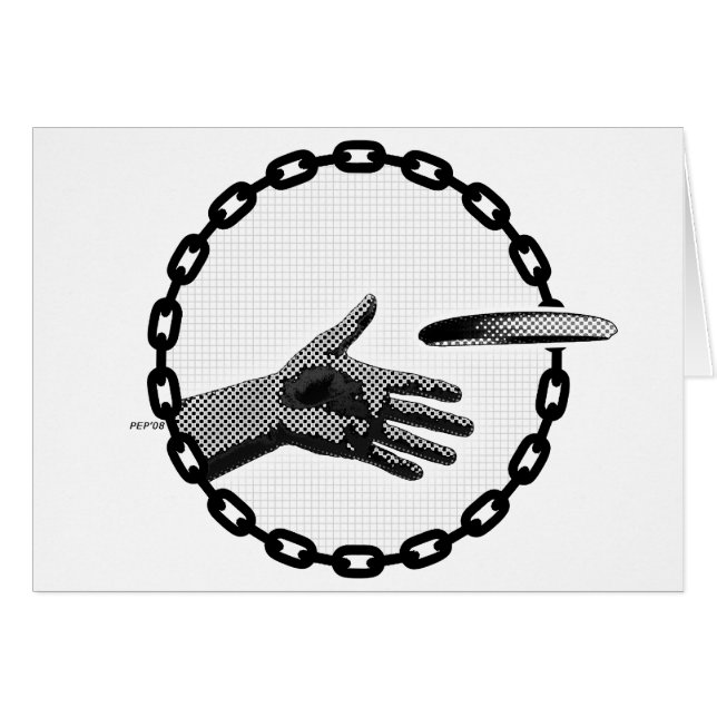 Handen som händer hälsningskort (Framsidan Horizontal)