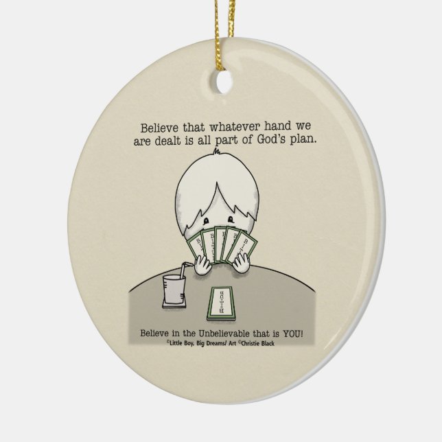 Handen vi är behandlade julgransprydnad keramik (Vänster)